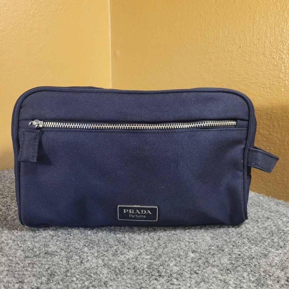 PRADA Beauty Cosmetic Bag Zipper Pouch size : 9x 5 x 3  100%auth